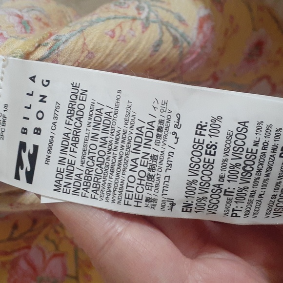 Billabong Floral Paradise Days Mini Dress Size Large - Picture 7 of 11